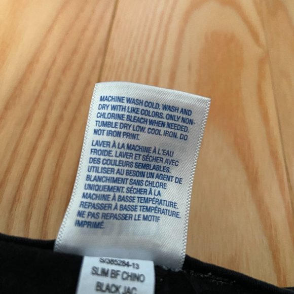 Old Navy Women's Black Slim Boyfriend Chino Pants Size 10 Regular - Picture 6 of 10